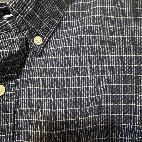 Betabrand Shirt  Blue Plaid Hemp Organic Cotton Button Down Long Sleeve XXL‎ - Picture 3 of 5